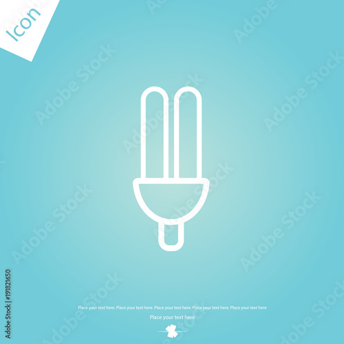 Fluorescence lamp line icon