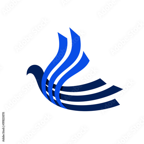 Dove bird vector logo stock vector