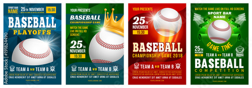 Baseball Poster Set