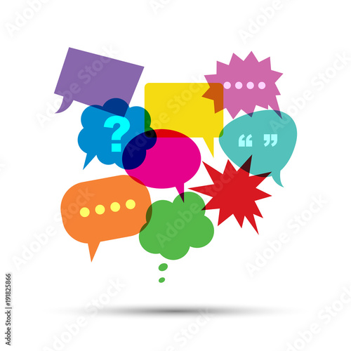 colorful speech bubbles
