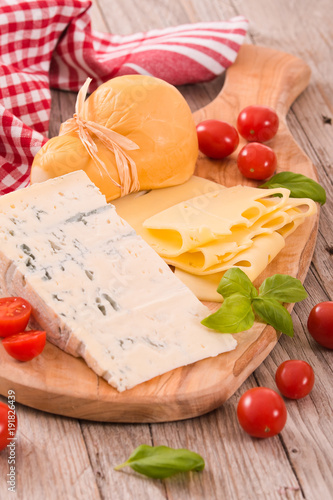 Various type of italian cheeses. 