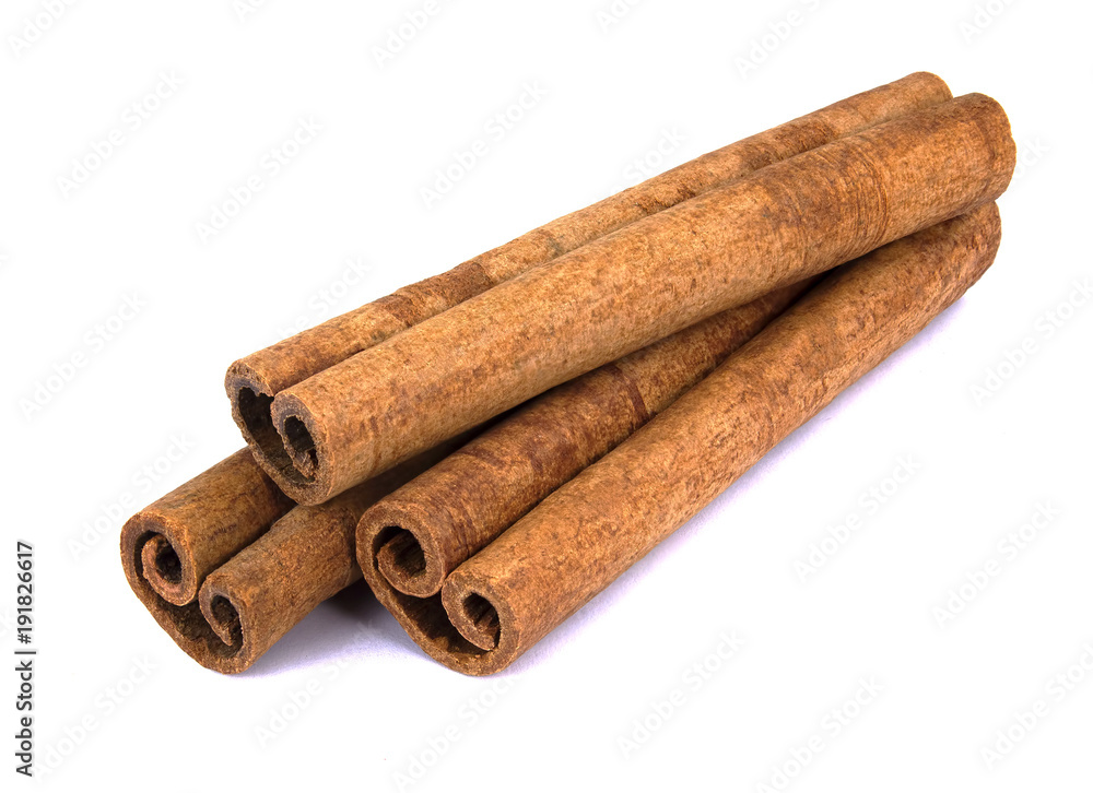 Cinnamon sticks isolated on white background Cinnamon sticks isolated on white background