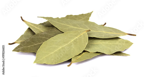 Canvas-taulu Bay leaves isolated on white background