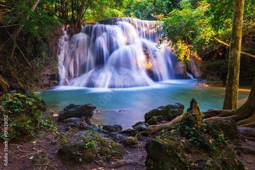 Huai Mae Khamin Waterfall at Kanchanaburi, Thailand