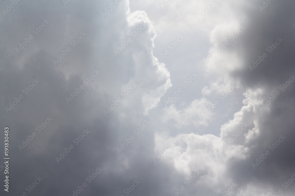 grey and white cloud background, weather forecast to rain