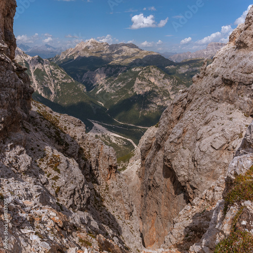 Panorama of Croda de l'Ancona, Lavinores and Ciamin, Cortina d'Ampezzo, Dolomites, Italy © Gianluca