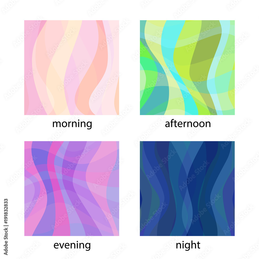 set of modern vector backgrounds from waves