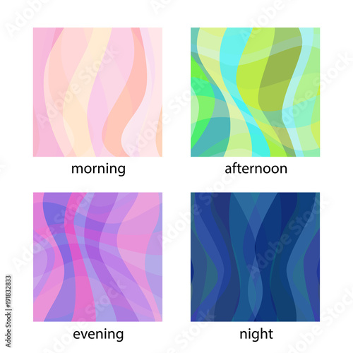 set of modern vector backgrounds from waves