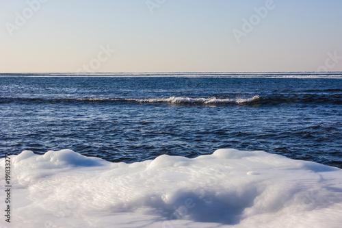 Ice and sea.