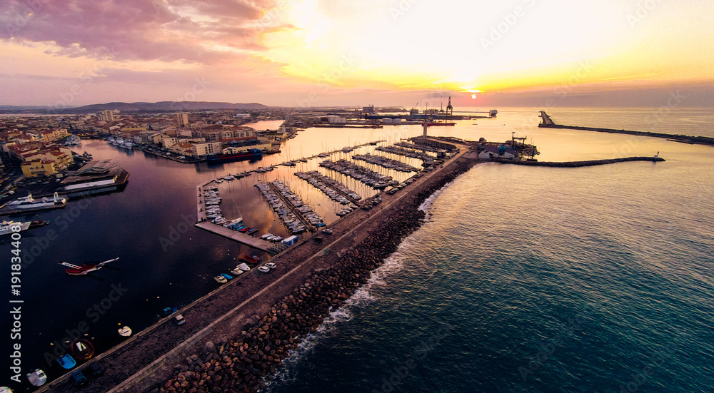 Fototapeta premium Aerial View Of Sete, France