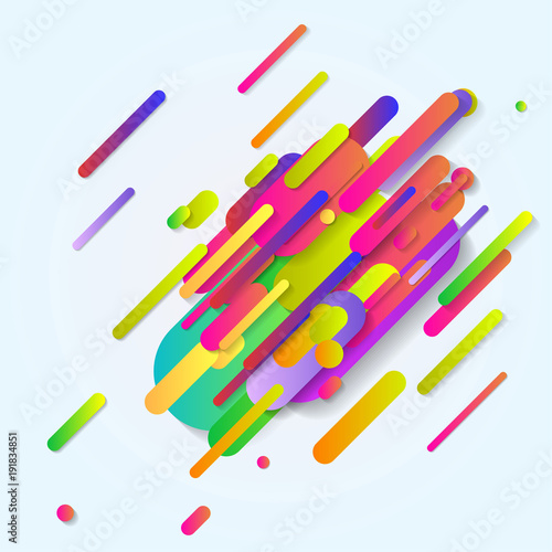 Bright colorful material design element background