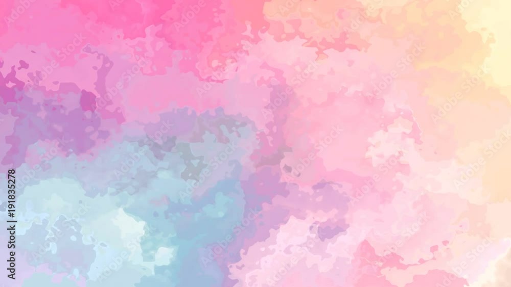 abstract animated stained background seamless loop video - watercolor effect - cute pastel color spectrum - pink, blue, orange and yellow
abstract animated stained background seamless loop video - watercolor effect - cute pastel color spectrum - pink, blue, orange and yellow