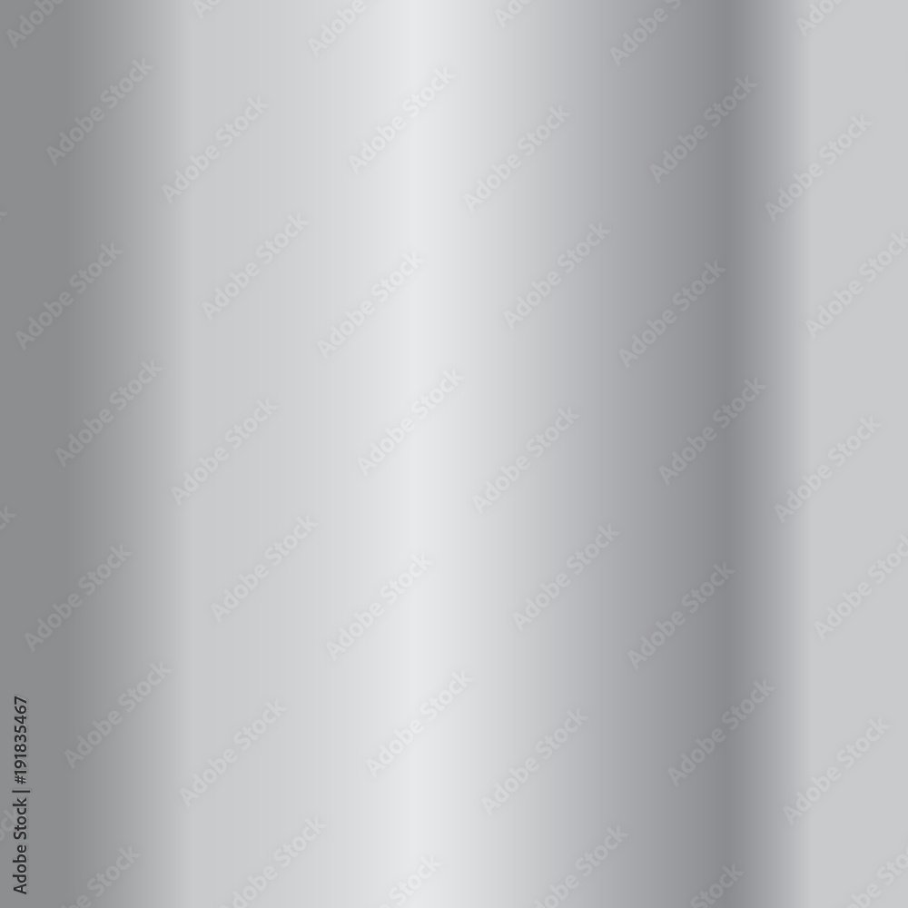 Silver gradient background. Silver design texture for ribbon, frame, banner. Abstract silver gradient template. Metal shine steel plate. Metallic light chrome pattern. Vector illustration Silver gradient background. Silver design texture for ribbon, frame, banner. Abstract silver gradient template. Metal shine steel plate. Metallic light chrome pattern. Vector illustration