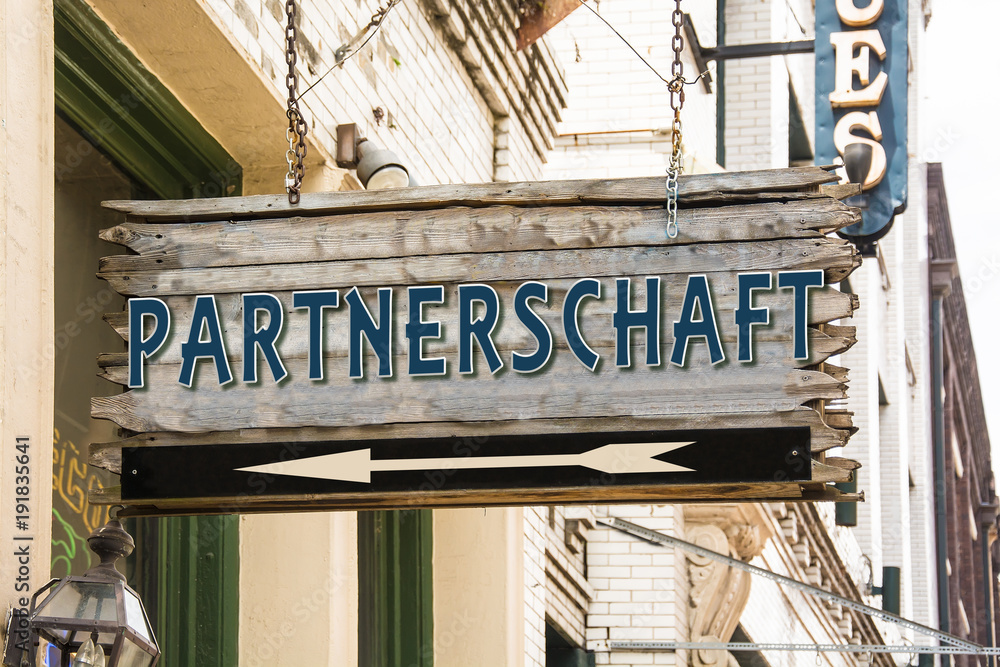 Obraz premium Schild 279 - Partnerschaft