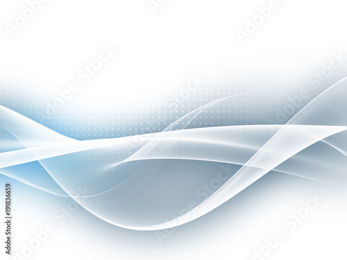  Soft blue abstract business graphic wave background with halftone 