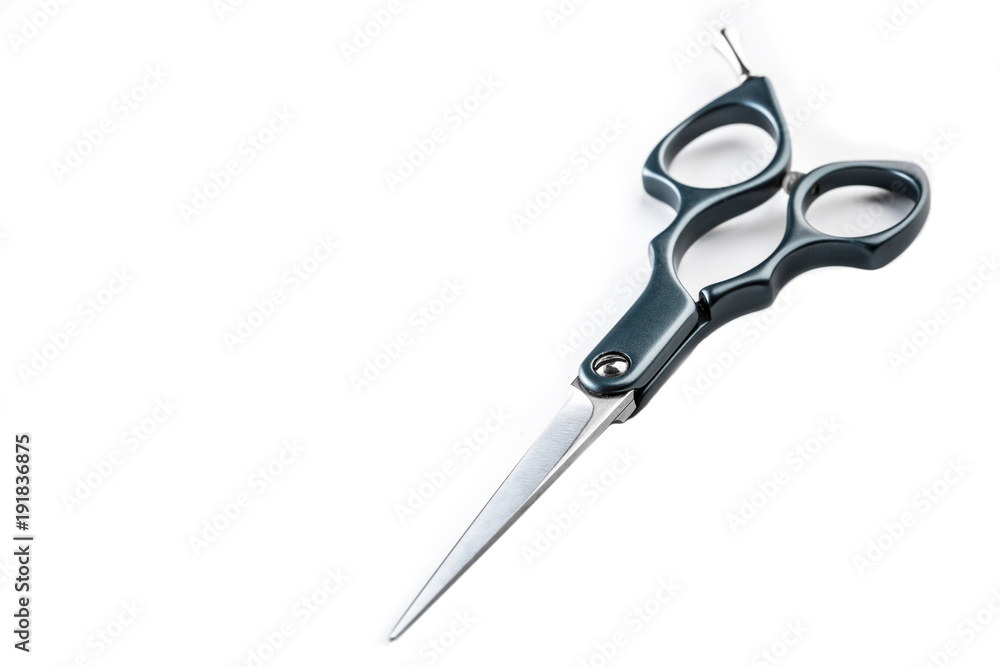 Obraz premium Scissors for cutting hair. For the barber. professional scissors for haircuts isolated on white background