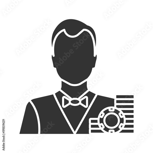 Croupier glyph icon