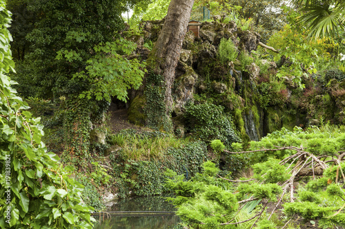 Parc Monceau in the city of Paris in France 