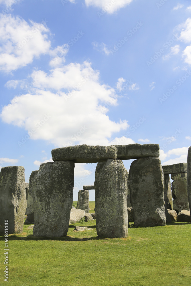 Stonehenge, a prehistoric monument in Wiltshire