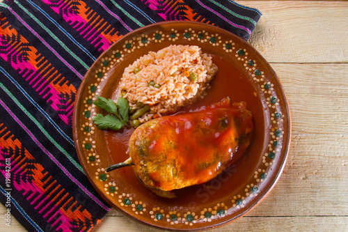 Mexican food: chile relleno