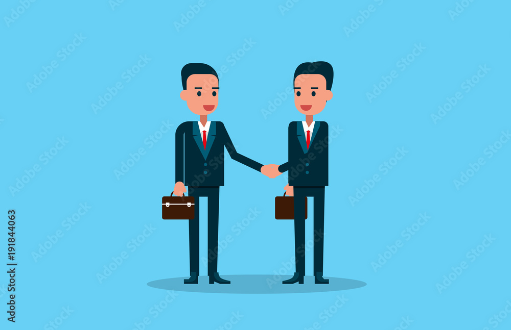 Two Business people shaking hands. Vector illustration business concept. Two Business people shaking hands. Vector illustration business concept.