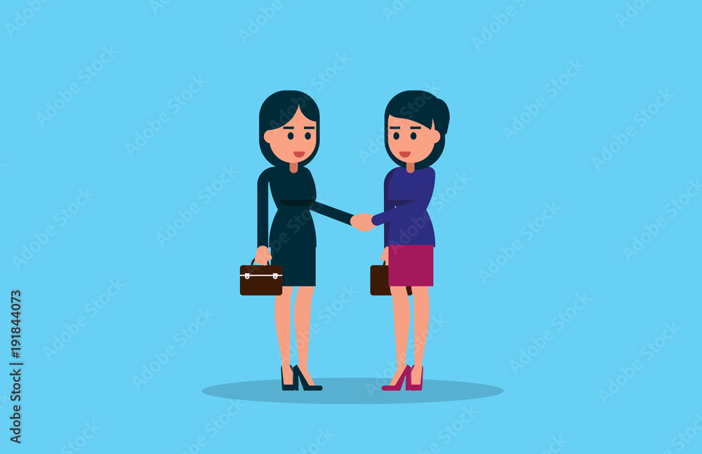 Two Business people shaking hands. Vector illustration business concept. Two Business people shaking hands. Vector illustration business concept.