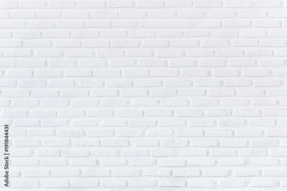 Fototapeta premium White brick wall background and pattern