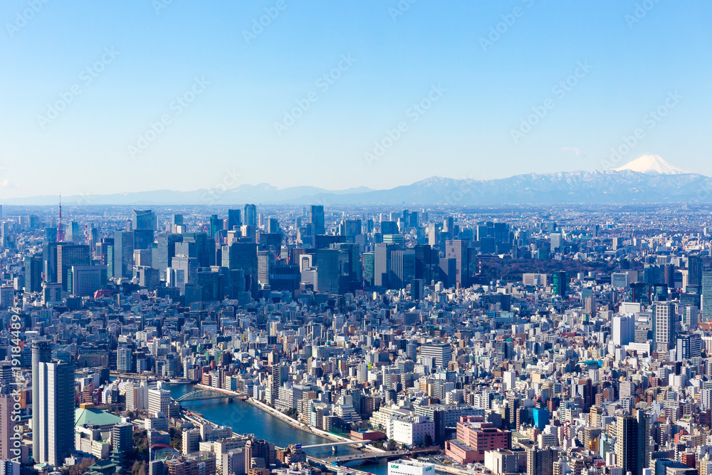 東京都市街地高所からの風景