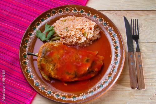 Mexican chile relleno photo