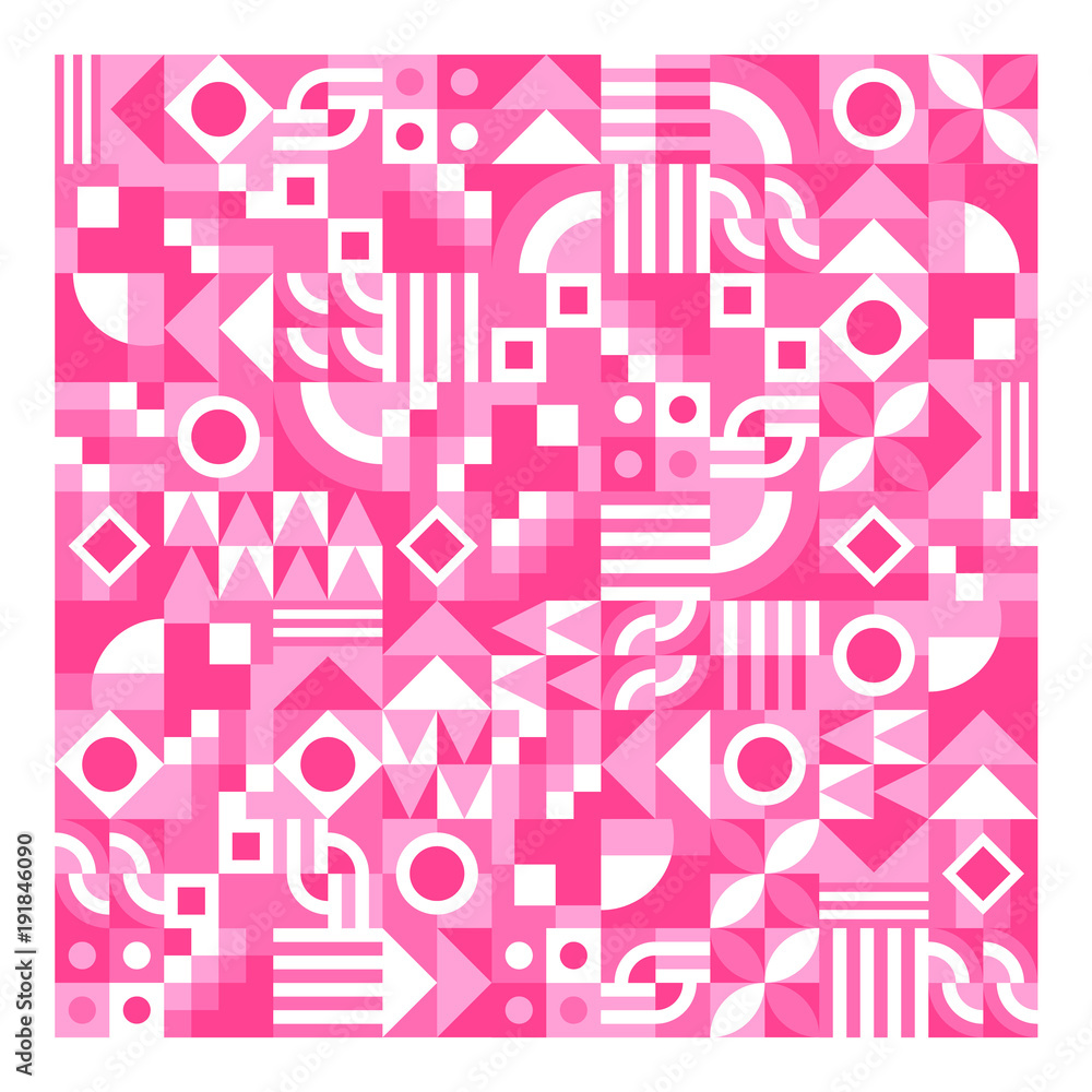 Tileable Pink Geometry Pattern Tileable Pink Geometry Pattern
