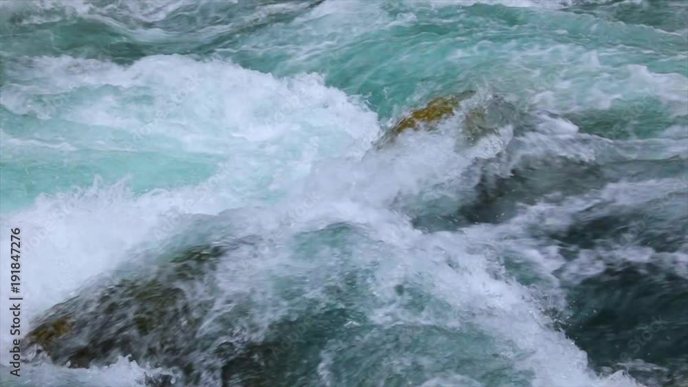 Mountain river water with slow motion closeup Mountain river water with slow motion closeup