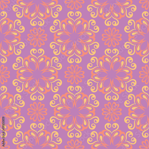 Floral seamless pattern. Colored background