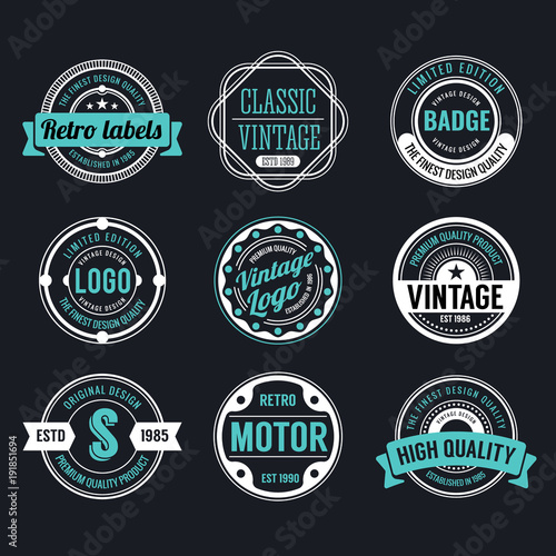 Circle Vintage and Retro Badge Design