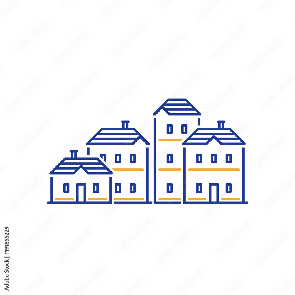Residential district concept, real estate development, apartment building Residential district concept, real estate development, apartment building