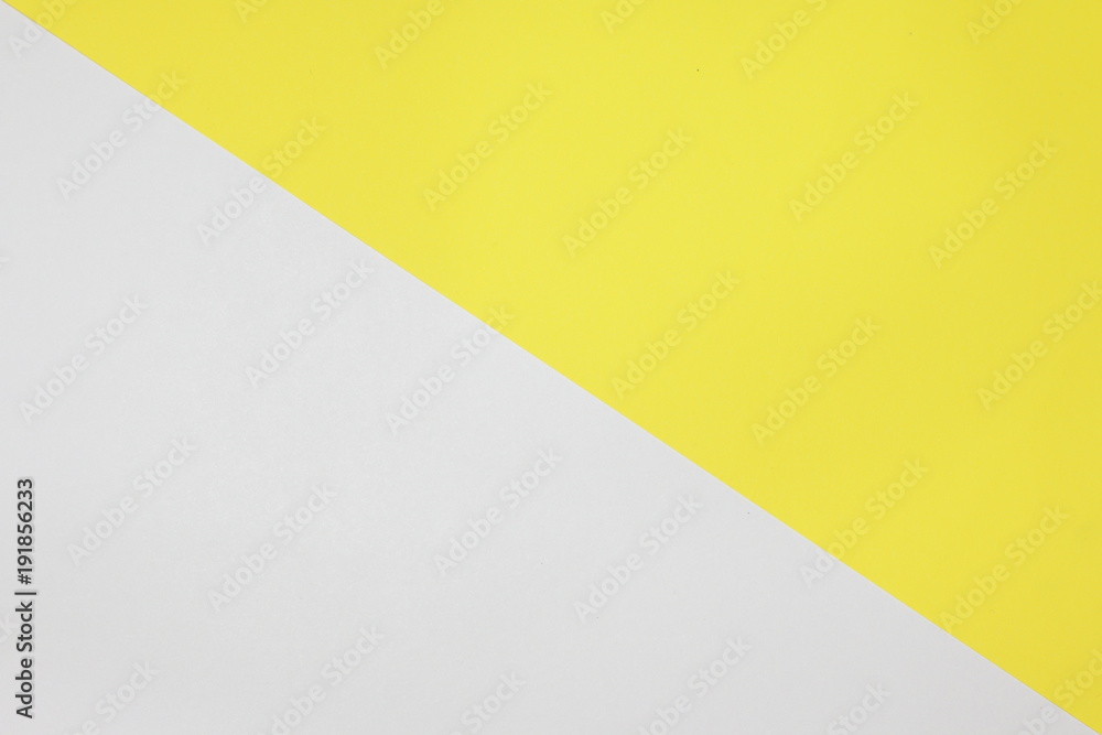 Two color paper with Yellow and white Overlap on the floor And split half  of the image. background Stock Photo | Adobe Stock