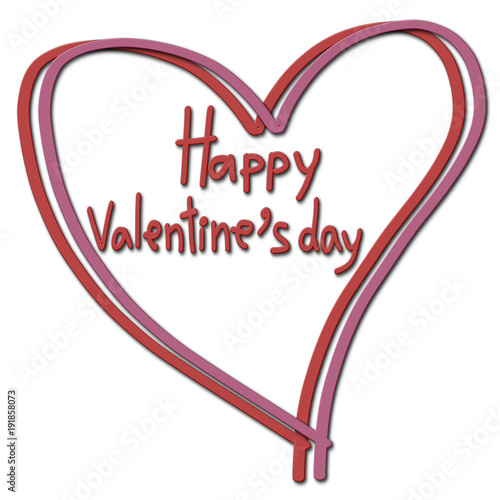 Happy valentines day, illustration