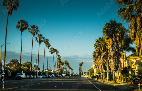 Fotografering Picturesque urban view in Santa Monica, Los Angeles, California