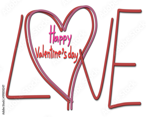 Happy valentines day, illustration