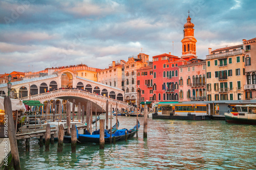 Canal Grande with Rialto Bridge at sunset, Venice, Italy © JFL Photography