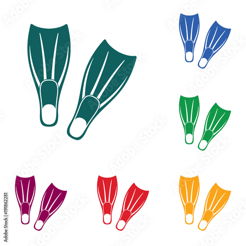 Diving flippers icon