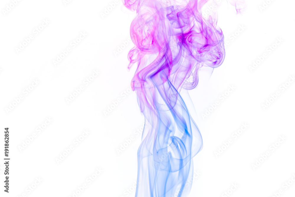 Colored smoke on white background Colored smoke on white background
