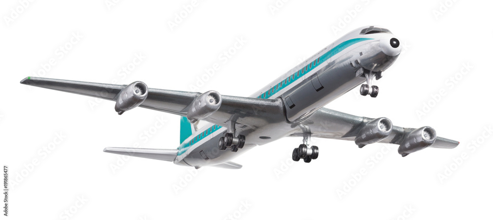 Model plastic plane isolated on white Model plastic plane isolated on white