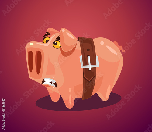 Economic decline concept. Vector flat cartoon illustration