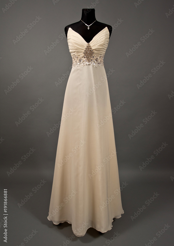 ivory Wedding dress on a mannequin