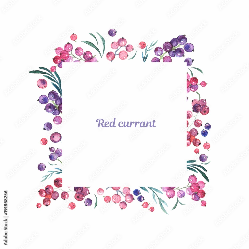 Frame of berries with place for text inside