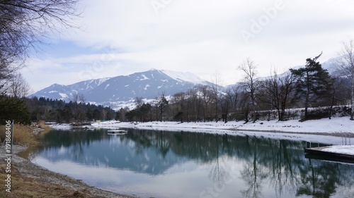 Terfens in Tirol Österreich nahe Schwaz Badesee Weisslahn im Winter 2018 © Achim Kietzmann