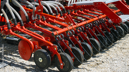 Agricultural cultivator for the processing of land. Harrow, agronomy. photo