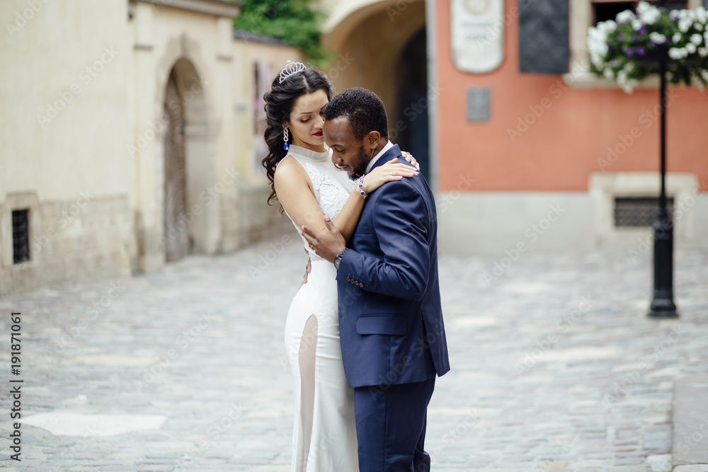 couple celebrating their wedding day