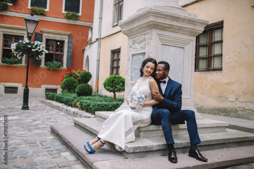 couple celebrating their wedding day