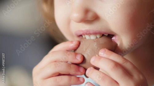 kid eating chocolate